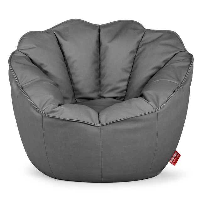 Sedia Pouf Sacco Natalia Sacco - Pelle Vegana Grigio 01