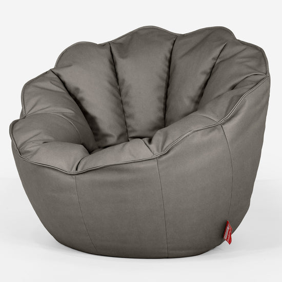 Sedia Pouf Sacco Natalia Sacco - Pelle Vegana Grigio 02