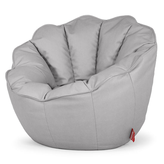 Sedia Pouf Sacco Natalia Sacco - Pelle Vegana Grigio 02