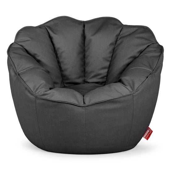 Sedia Pouf Sacco Natalia Sacco - Pelle Vegana Nero 01