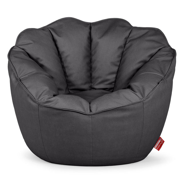 Sedia Pouf Sacco Natalia Sacco - Pelle Vegana Nero 01