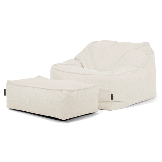 Sedia Pouf Sacco Sloucher - Bouclé Avorio_02