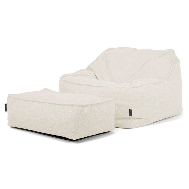 Sedia Pouf Sacco Sloucher - Bouclé Avorio_02