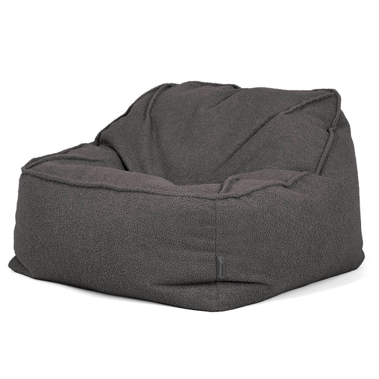 Sedia Pouf Sacco Sloucher - Bouclé Grafite_03