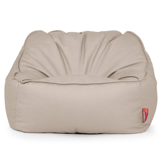 Sedia Pouf Sacco Sloucher - Pelle Vegana Avorio 01