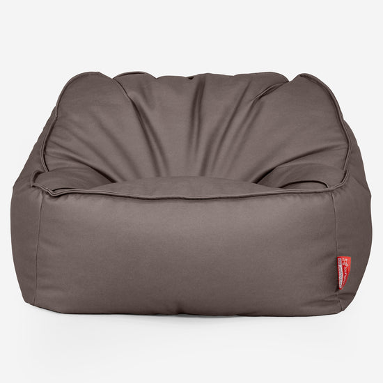 Sedia Pouf Sacco Sloucher - Pelle Vegana Cioccolato 01