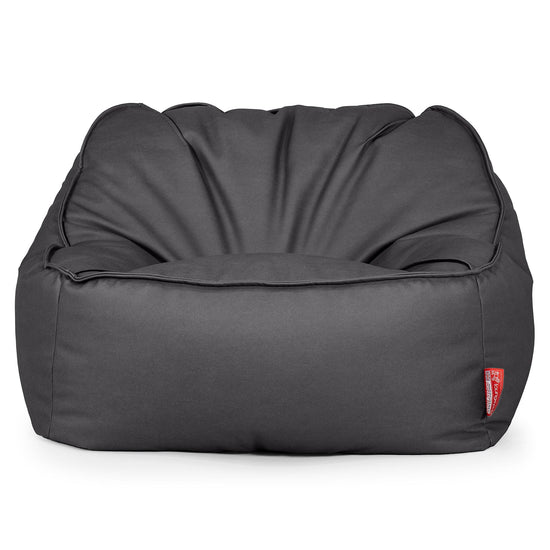 Sedia Pouf Sacco Sloucher - Pelle Vegana Nero 01