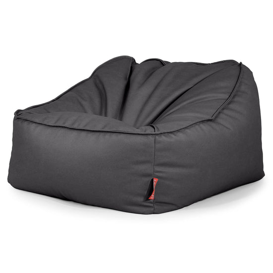 Sedia Pouf Sacco Sloucher - Pelle Vegana Nero 03