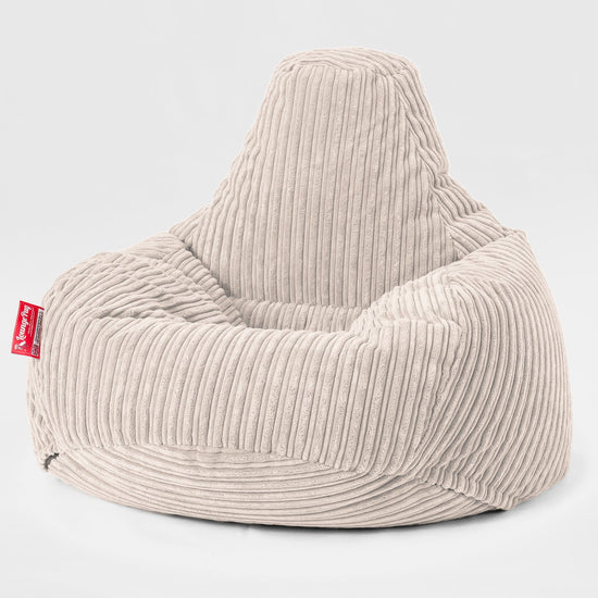 Poltrona a Sacco Teardrop - Velluto a Coste Avorio 01