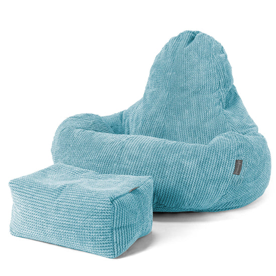 Poltrona a Sacco da Gioco Ultra Lux - Pompon Egeo Blu Blue 02