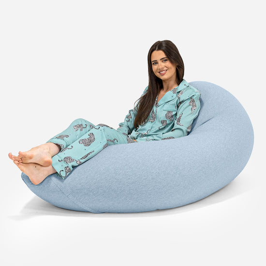 Poltrona a Sacco Grande XL - Cotone Elasticizzato Bebè Blu 02