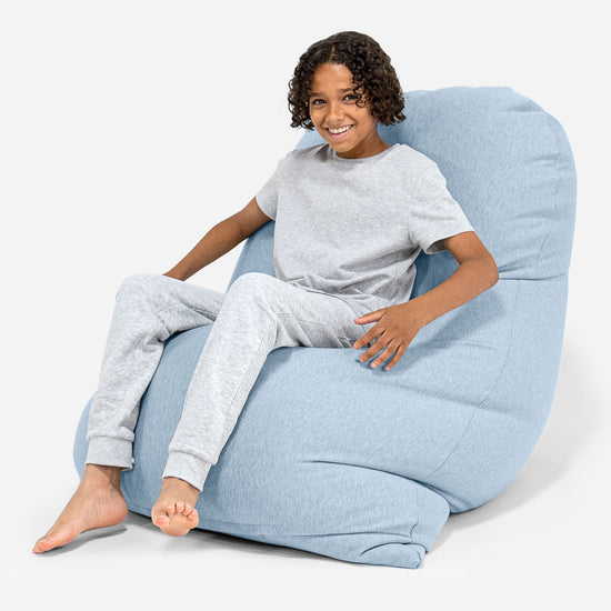 Poltrona a Sacco Grande XL - Cotone Elasticizzato Bebè Blu 03