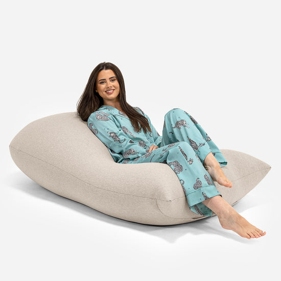 Poltrona a Sacco Grande XL - Cotone Elasticizzato Visone 01