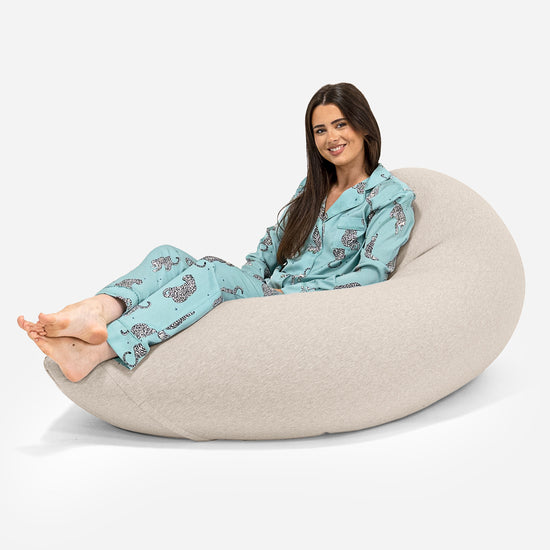 Poltrona a Sacco Grande XL - Cotone Elasticizzato Visone 02