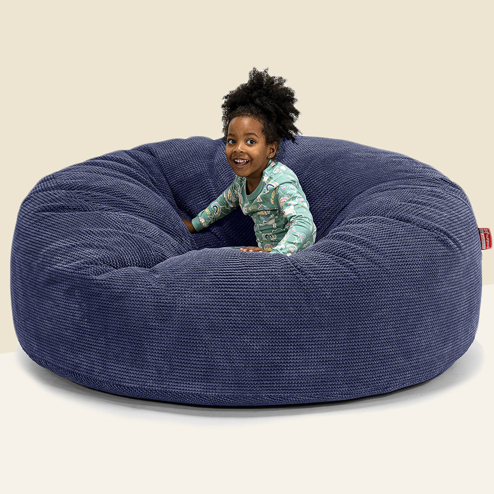Chill Sack Poltrona A Sacco Gigante 7' In Memory Foam - Divano Morbido In Microsuede Carbone, Lavabile