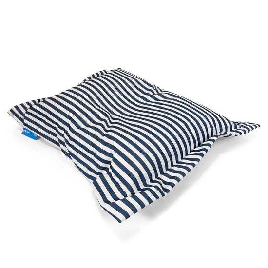 Cuscino Pouf Sacco XL, Pouf Letto - A Righe Blu Navy 02