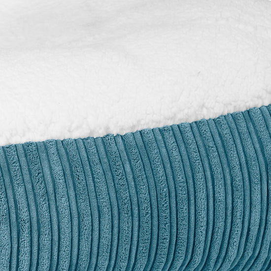 Lettino per Cani Sloucher XL - Sherpa & Velluto a Coste Egeo Blu 03