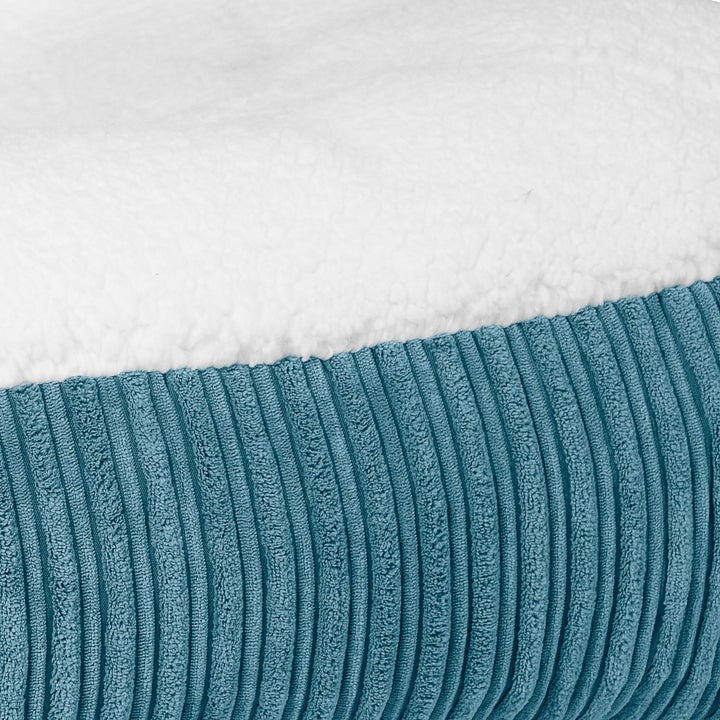 Lettino per Cani Sloucher Medio - Sherpa & Velluto a Coste Egeo Blu 03