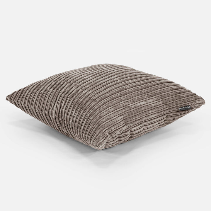 Fodera per Cuscino Gigante 70 x 70cm - Velluto a Coste Grigio Tortora 02