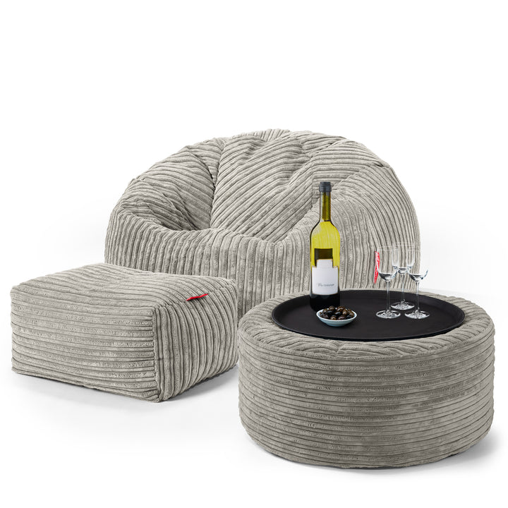 Poltrona Sacco 'Classico' - Velluto a Coste Visone 03