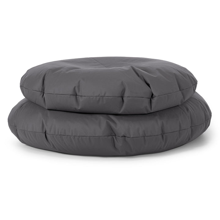 Flexforma Pouf Sacco Rotondo da Pavimento per Bambini 2-14 anni - Facile da Pulire Grigio scuro 03