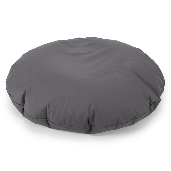 Flexforma Pouf Sacco Rotondo da Pavimento per Bambini 2-14 anni - Facile da Pulire Grigio scuro 01