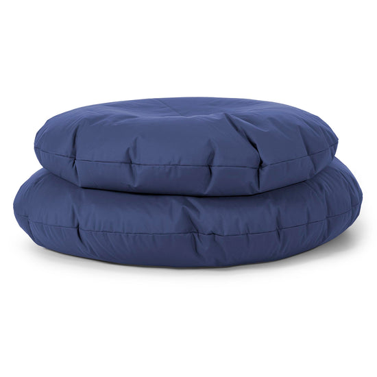 Flexforma Pouf Sacco Rotondo da Pavimento per Bambini 2-14 anni - Facile da Pulire Navy 03