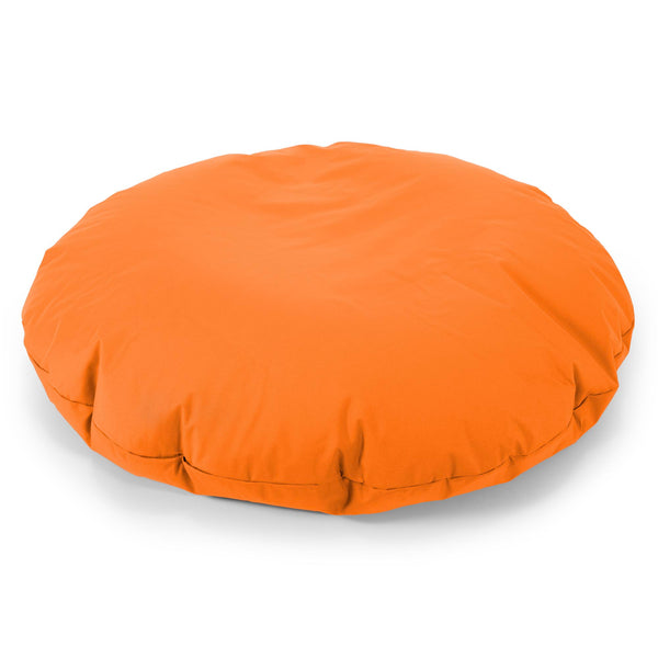 Flexforma Pouf Sacco Rotondo da Pavimento per Bambini 2-14 anni - Facile da Pulire Arancione 01