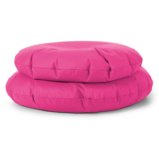 Flexforma Pouf Sacco Rotondo da Pavimento per Bambini 2-14 anni - Facile da Pulire Rosa 03