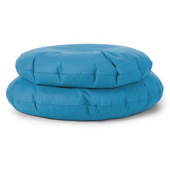 Flexforma Pouf Sacco Rotondo da Pavimento per Bambini 2-14 anni - Facile da Pulire Turchese 03