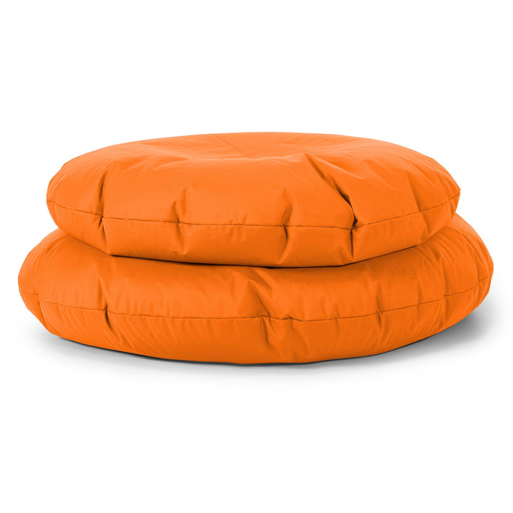 Flexforma Pouf Sacco Rotondo da Pavimento per Adulti - Facile da Pulire Arancione 03