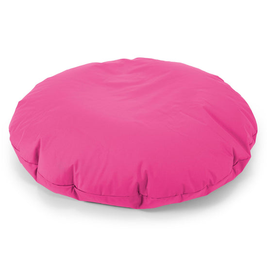 Flexforma Pouf Sacco Rotondo da Pavimento per Adulti - Facile da Pulire Rosa 01