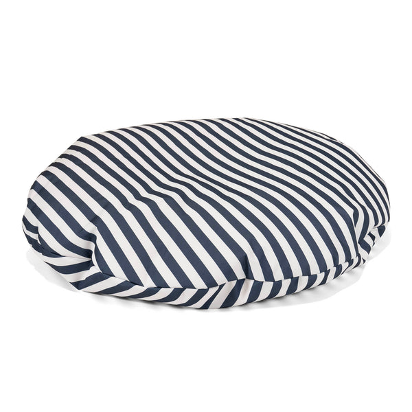Flexforma Pouf Sacco Rotondo da Pavimento per Adulti - A Righe Blu Navy 01