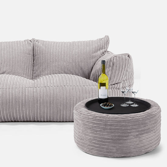 Divano a Sacco Josephine - Velluto a Coste Grigio Argento 03