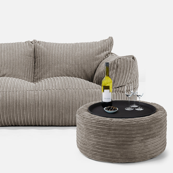 Divano a Sacco Josephine - Velluto a Coste Grigio Tortora 03