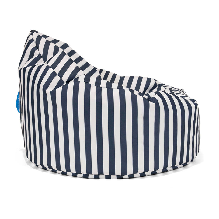 Poltrona Sacco 'Archi', Pouf - A Righe Blu Navy 02