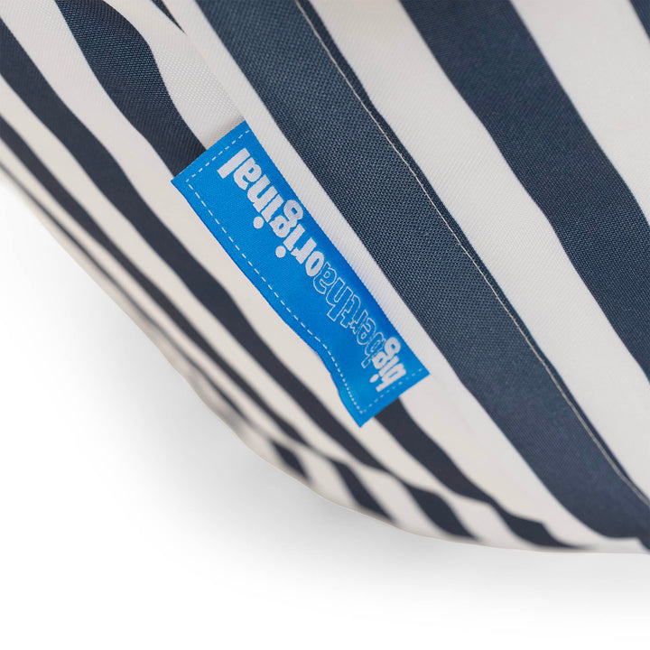 Poltrona Sacco 'Archi', Pouf - A Righe Blu Navy 03