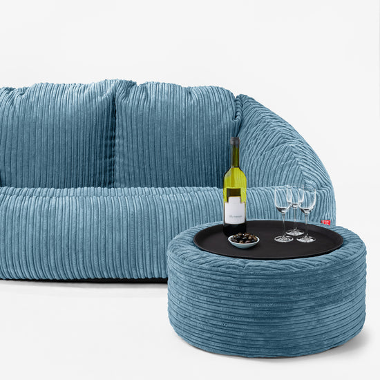 Divano a Sacco Bubble - Velluto a Coste Egeo Blu 03