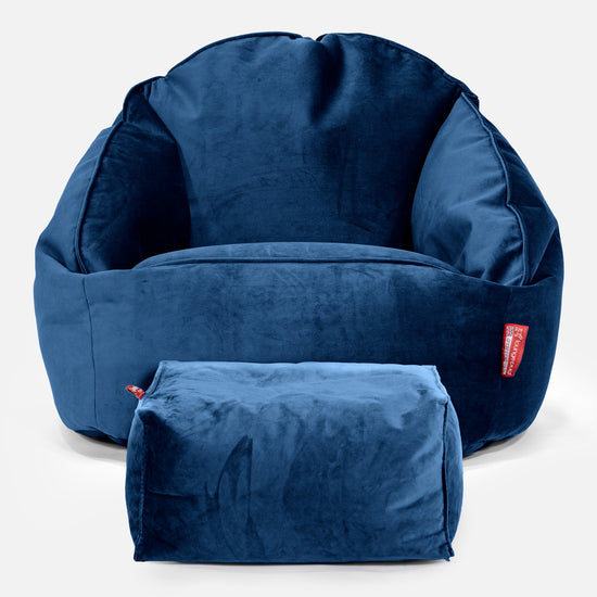 Poltrona a Sacco Bubble - Velluto Navy 02