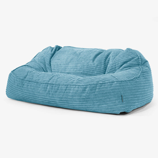 Divano Sacco Oversize Sloucher - Velluto a Coste Egeo Blu 01