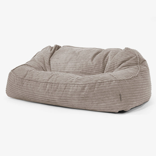 Divano Sacco Oversize Sloucher - Velluto a Coste Grigio Tortora 01