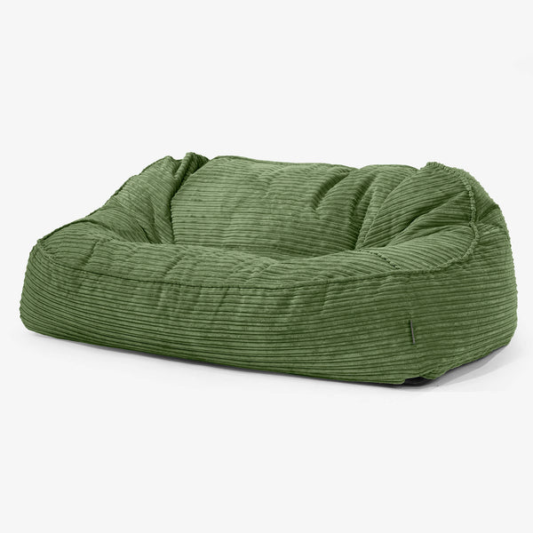 Divano Sacco Oversize Sloucher - Velluto a Coste Verde Foresta 01