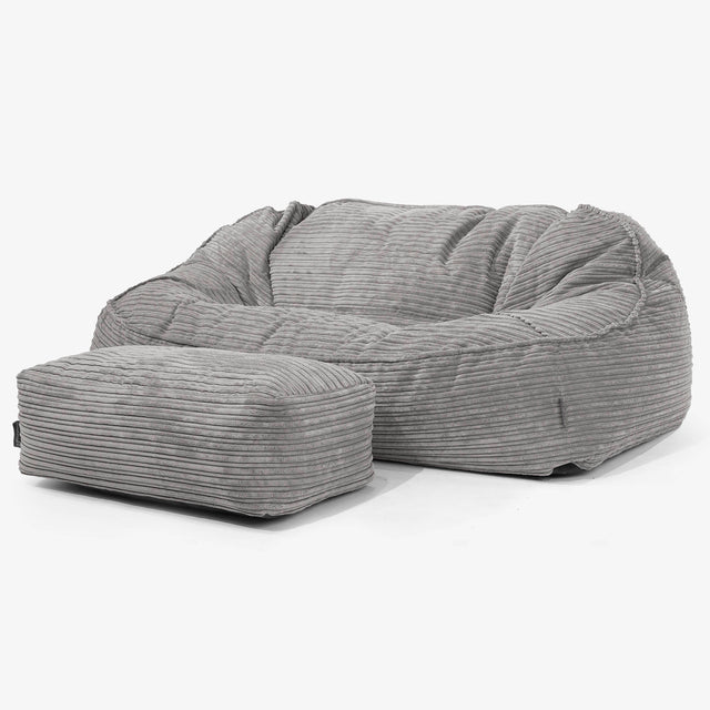 Divano Sacco Oversize Sloucher - Velluto a Coste Grafite 02