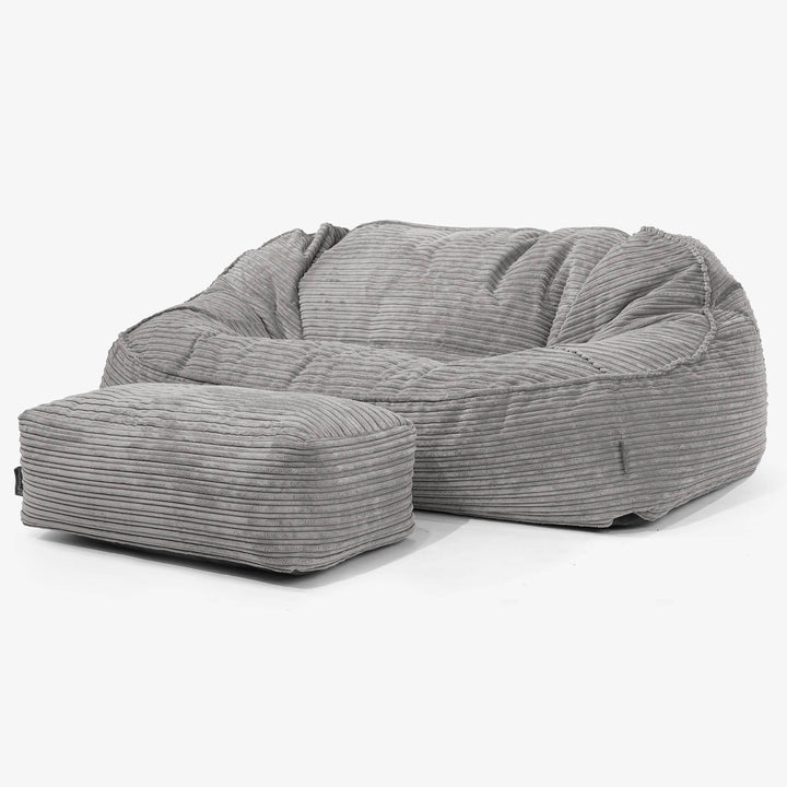 Divano Sacco Oversize Sloucher - Velluto a Coste Grafite 02