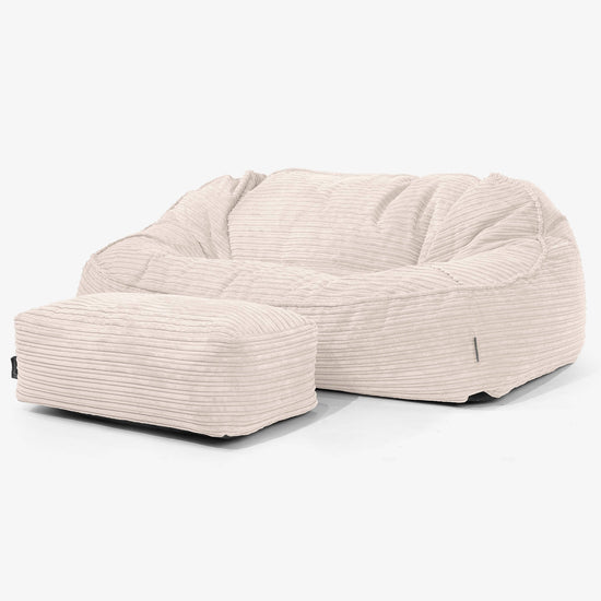 Divano Sacco Oversize Sloucher - Velluto a Coste Avorio 02