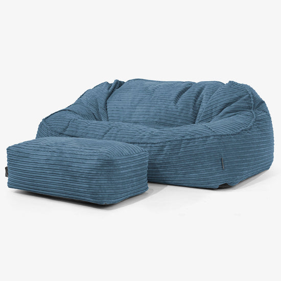 Divano Sacco Oversize Sloucher - Velluto a Coste Navy 02