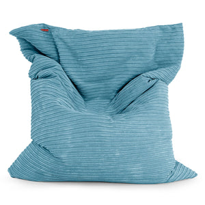 Cuscino Pouf Sacco XL - Velluto a Coste Egeo Blu