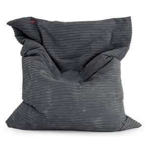 Cuscino Pouf Sacco XL - Velluto a Coste Nero