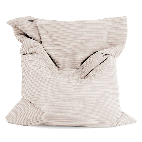 Cuscino Pouf Sacco XL - Velluto a Coste Avorio 01