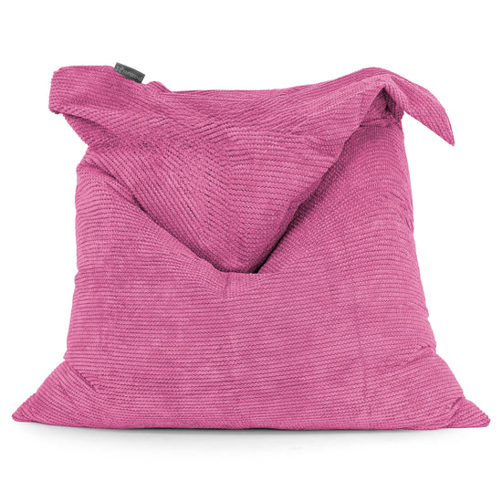 Cuscino Pouf Sacco XL - Pompon Rosa 01